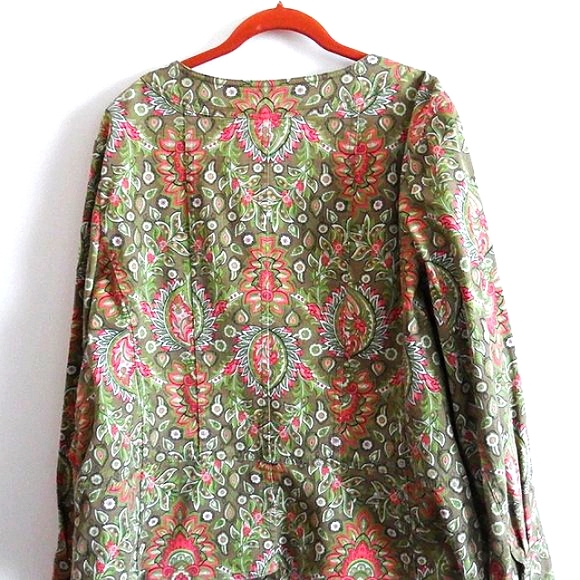 Denim Paisley Print Charter Club Woman Jacket 2X - Picture 5 of 6